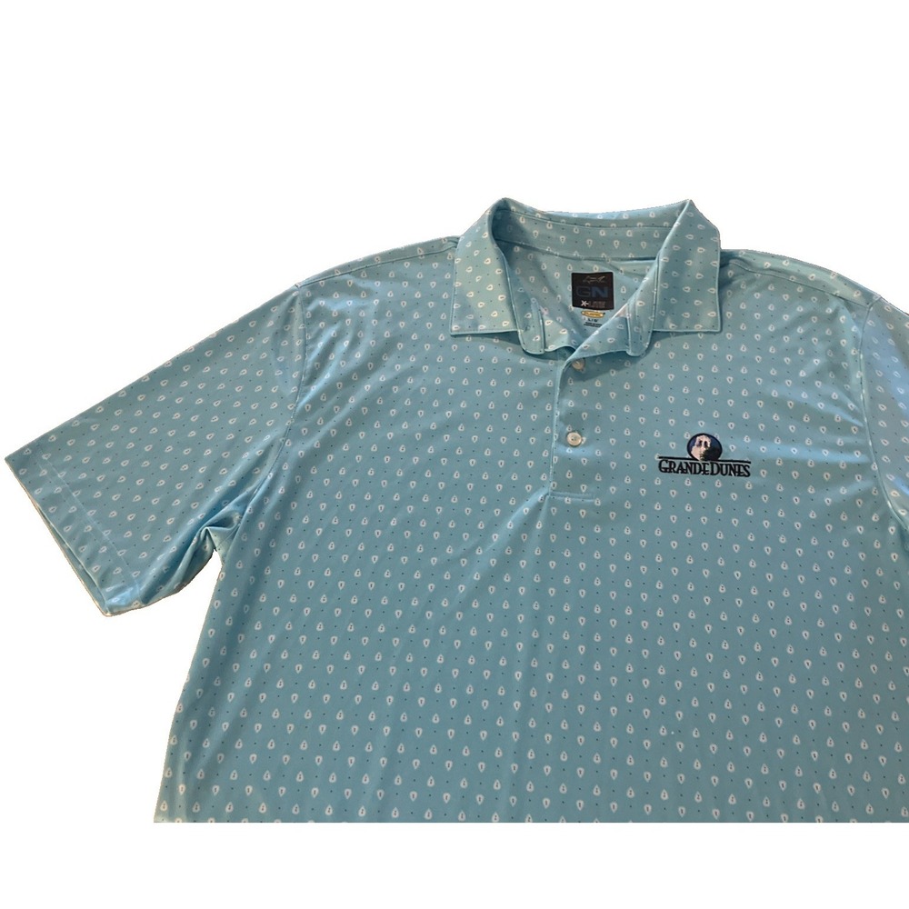 Greg Norman X-Lite Grande Dunes Short Sleeve Polo Shirt Men's Large Play Dry